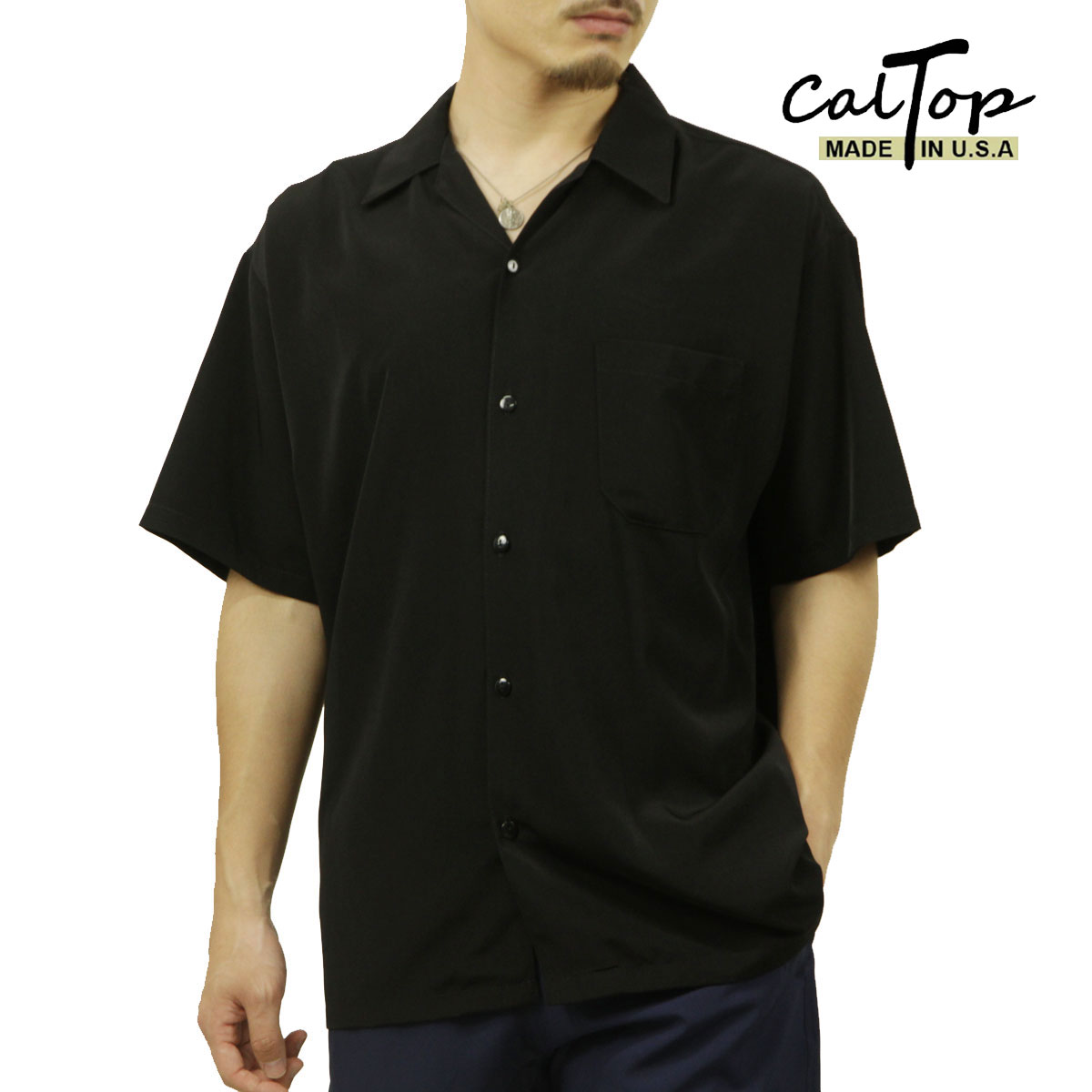 【ポイント10倍 4/14 20:00～4/17 9:59】 キャルトップ メンズ 開襟シャツ 正規品 CALTOP カジュアルシャツ CALTOP OPEN COLLAR SHORT SLEEVE SHIRTS 3003 半袖 キャルトップ カルトップ ショートスリーブ