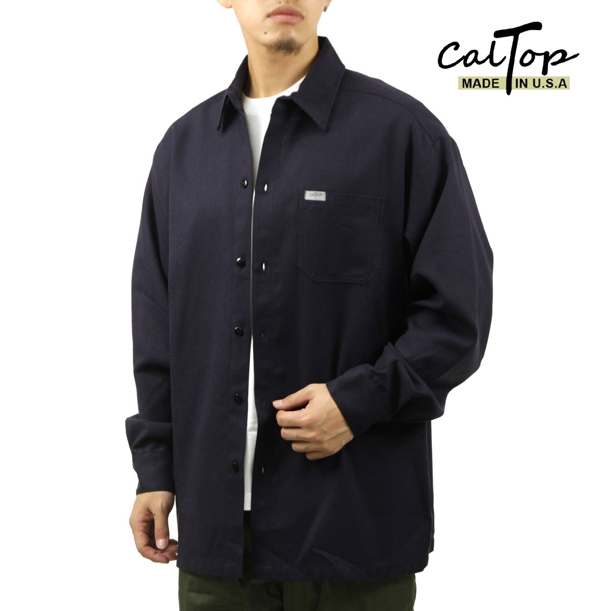【ポイント10倍 4/4 20:00～4/10 1:59】 キャルトップ メンズ 長袖シャツ 正規品 CALTOP カジュアルシャツ CALTOP SOLID LONG SLEEVE SHIRTS 2000 長袖 キャルトップ カルトップ ソリッドシャツ