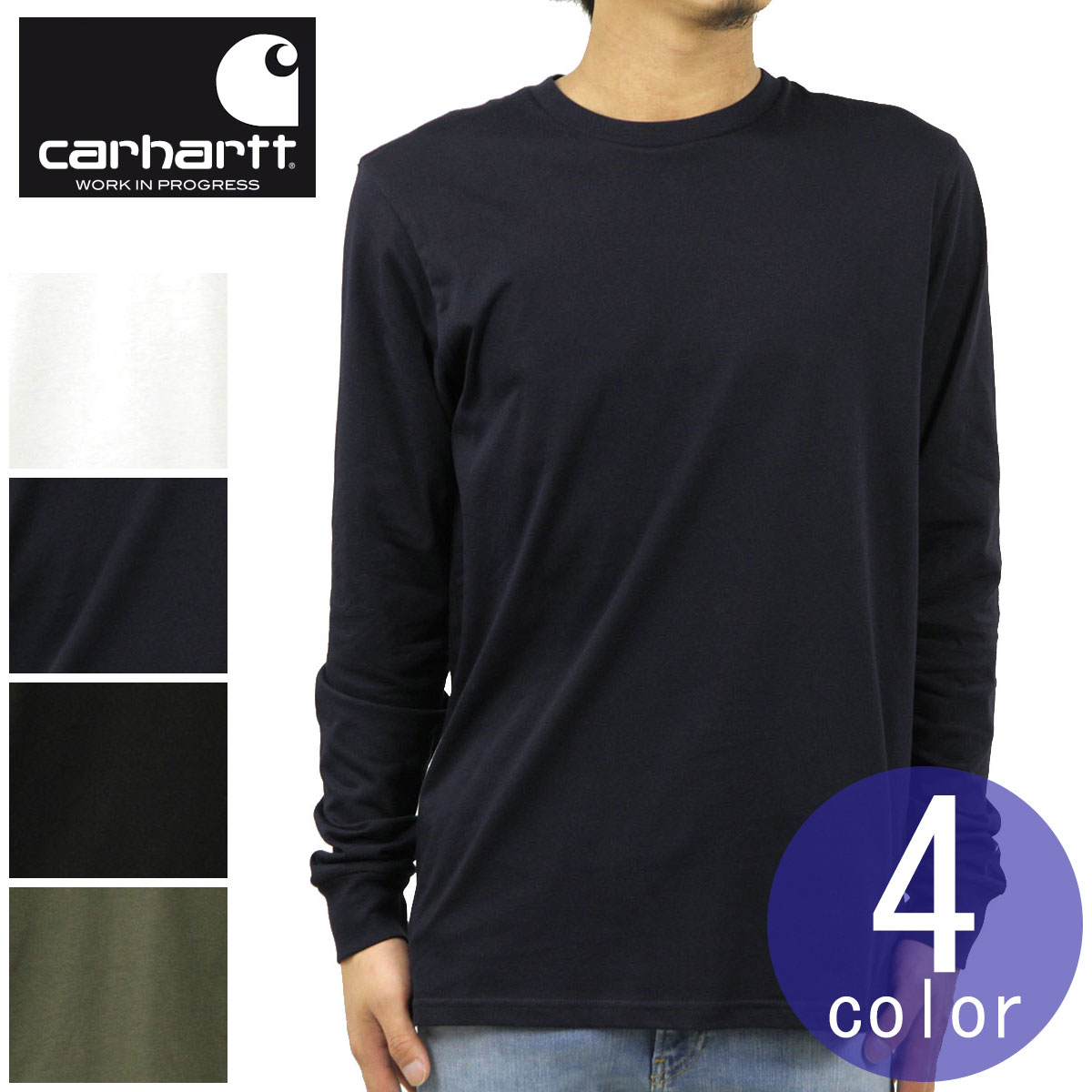 鉄道車両ハート型 ティーシャツ メンズ 定め事売りわたす店 CARHARTT WIP ロンT 長袖ティーシャツ LONG SLEEVE BASE T-SHIRT I026265 父の日 差し上げ物 ラッピング