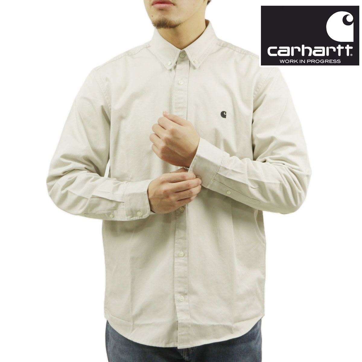 安いそれに目立つ カーハート シャツ メンズ Carhartt Wip 長袖シャツ ボタンダウンシャツ Long Sleeve Madison Shirt White Black I 02 安心の定価販売 Www Habs Edu Kw