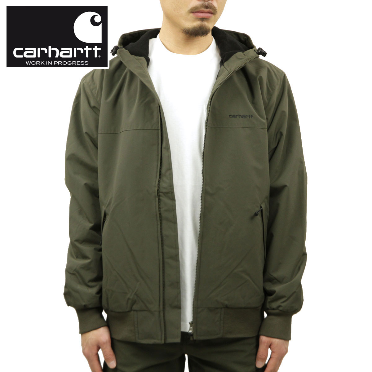 【ポイント10倍 4/4 20:00～4/10 1:59】 カーハート アウター メンズ 正規品 CARHARTT WIP ワークジャケット HOODED SAIL JACKET CYPRESS/BLACK I028436 00PXX