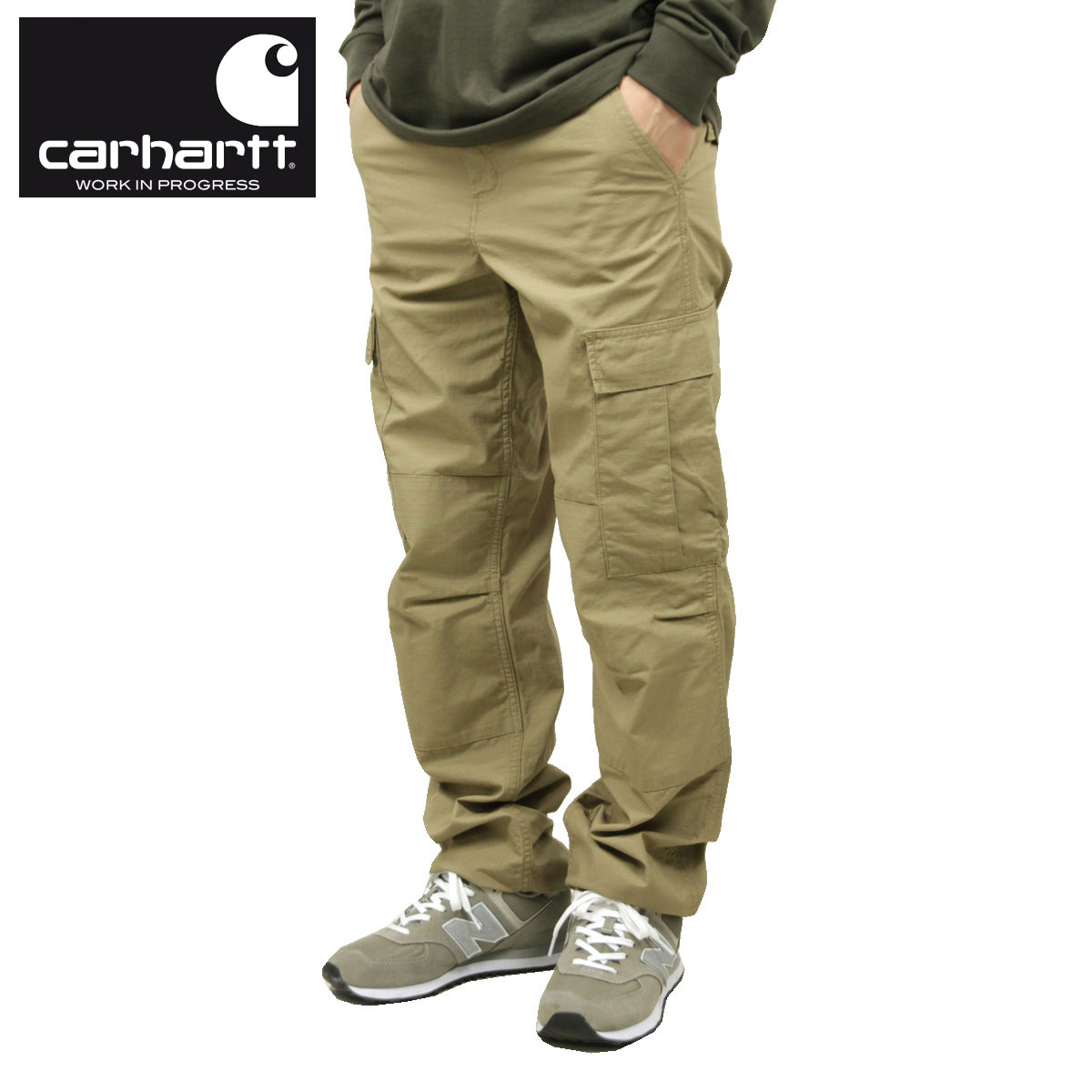 カーハート ボトムス メンズ 正規品 CARHARTT WIP カーゴパンツ REGULAR CARGO PANT COLUMBIA RIP STOP RINSED LEATHER I032467 8Y02 23,100円