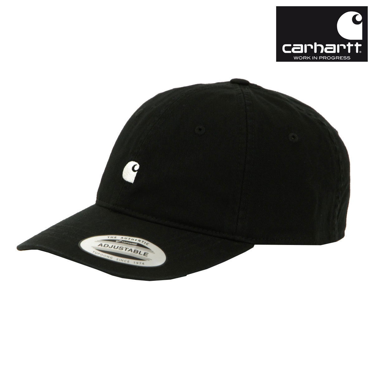 カーハート メンズ レディース キャップ 正規品 CARHARTT WIP 帽子 ロゴ MADISON LOGO CAP BLACK / WHITE I023750 0D2XX