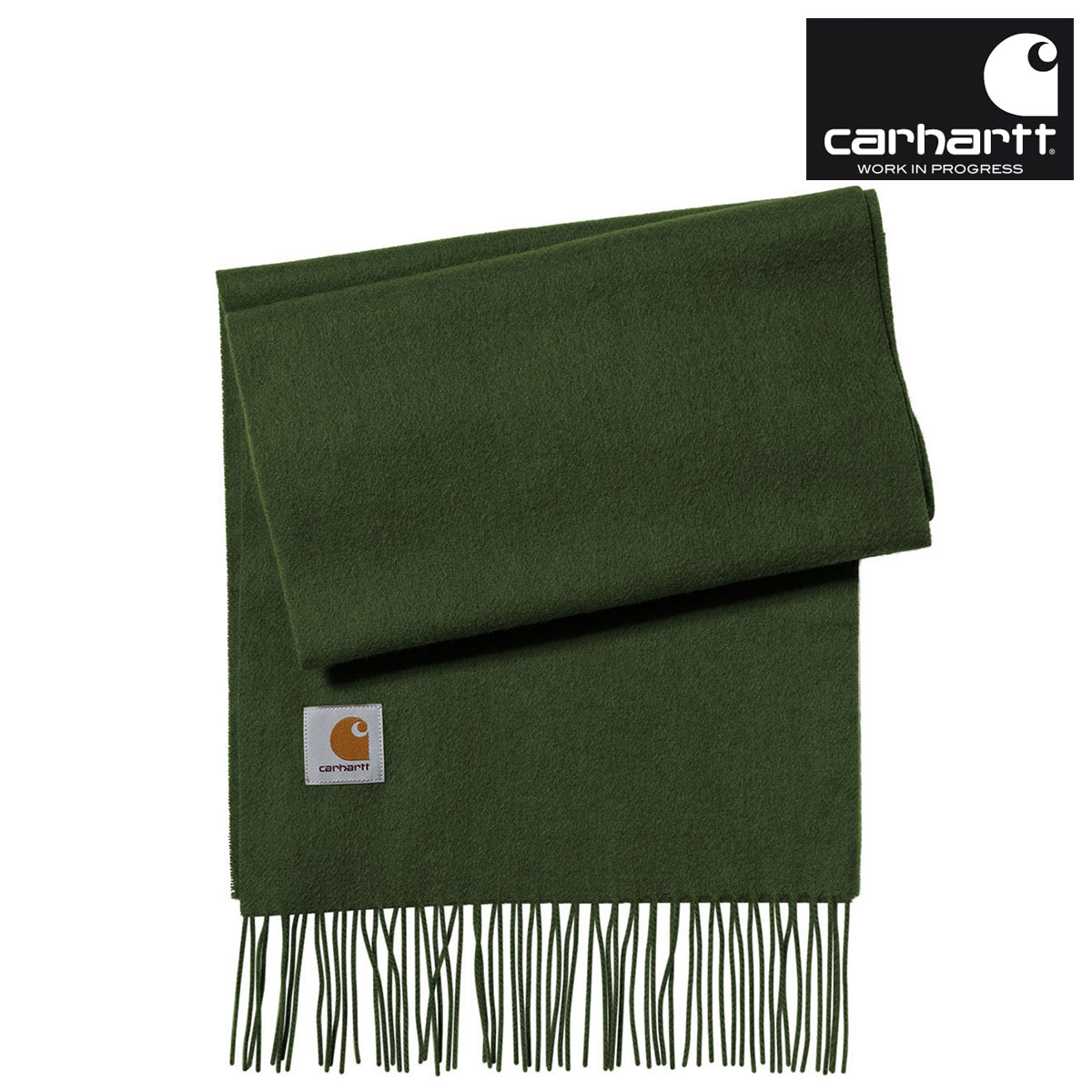 【ポイント10倍 4/14 20:00～4/17 9:59】 カーハート メンズ レディース マフラー 正規品 CARHARTT WIP ロゴ CLAN SCARF TARRAGON I013507 2BRXX