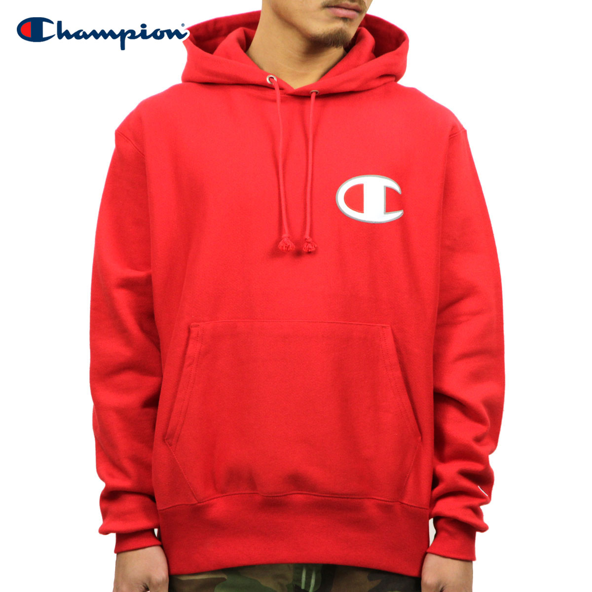 20%OFFクーポンセール 【利用期間 7/19 20:00～7/26 1:59】 チャンピオン CHAMPION 正規品 メンズ リバースウィーブ パーカー PULLOVER PARKA S4968P Reverse Weave PO Hood (graphics) W3J-TEAMREDSCARLET #549414 Center CHAMPION script D00S20｜ブランド品セレクトショップ MIXON