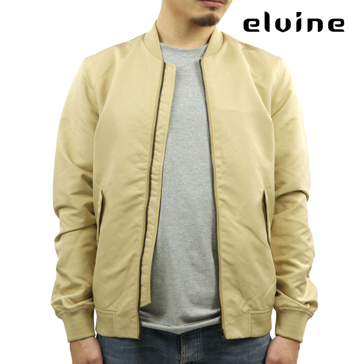 エルバイン メンズ ボンバージャケット 正規販売店 elvine MA-1 ジャケット アウター REX BOMBER JACKET 331050 134 KHAKI 24,492円