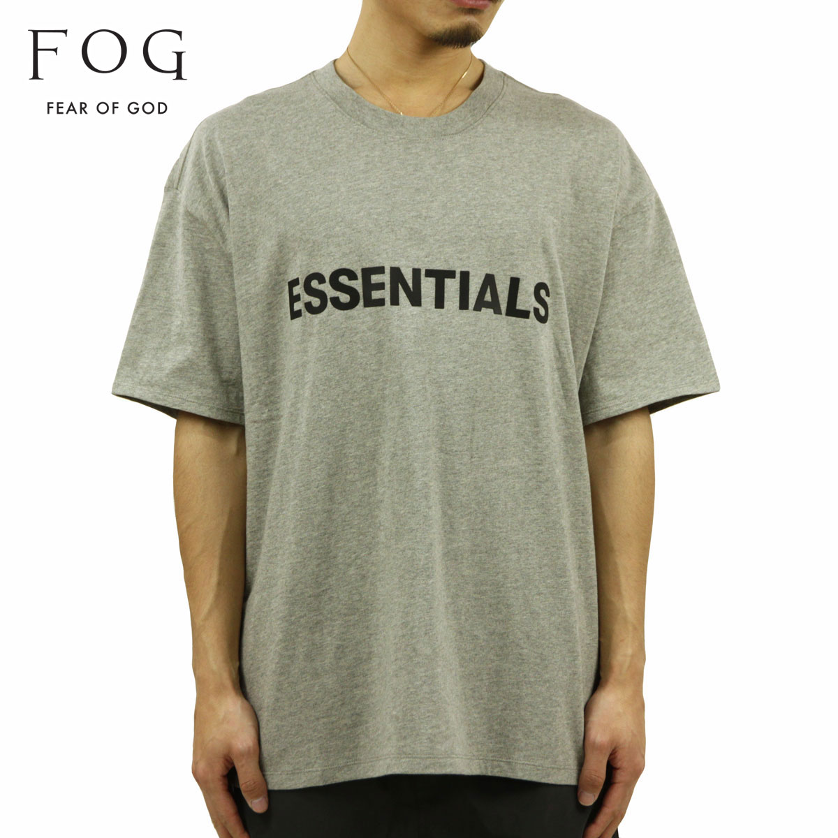 10%OFFクーポンセール 【利用期間 4/14 20:00～4/17 9:59】 フィアオブゴッド fog essentials Tシャツ メンズ 正規品 FEAR OF GOD エッセンシャルズ 半袖Tシャツ ロゴ クルーネック FOG - FEAR OF GOD ESSENTIALS T-SHIRT HEATHER OATMEAL