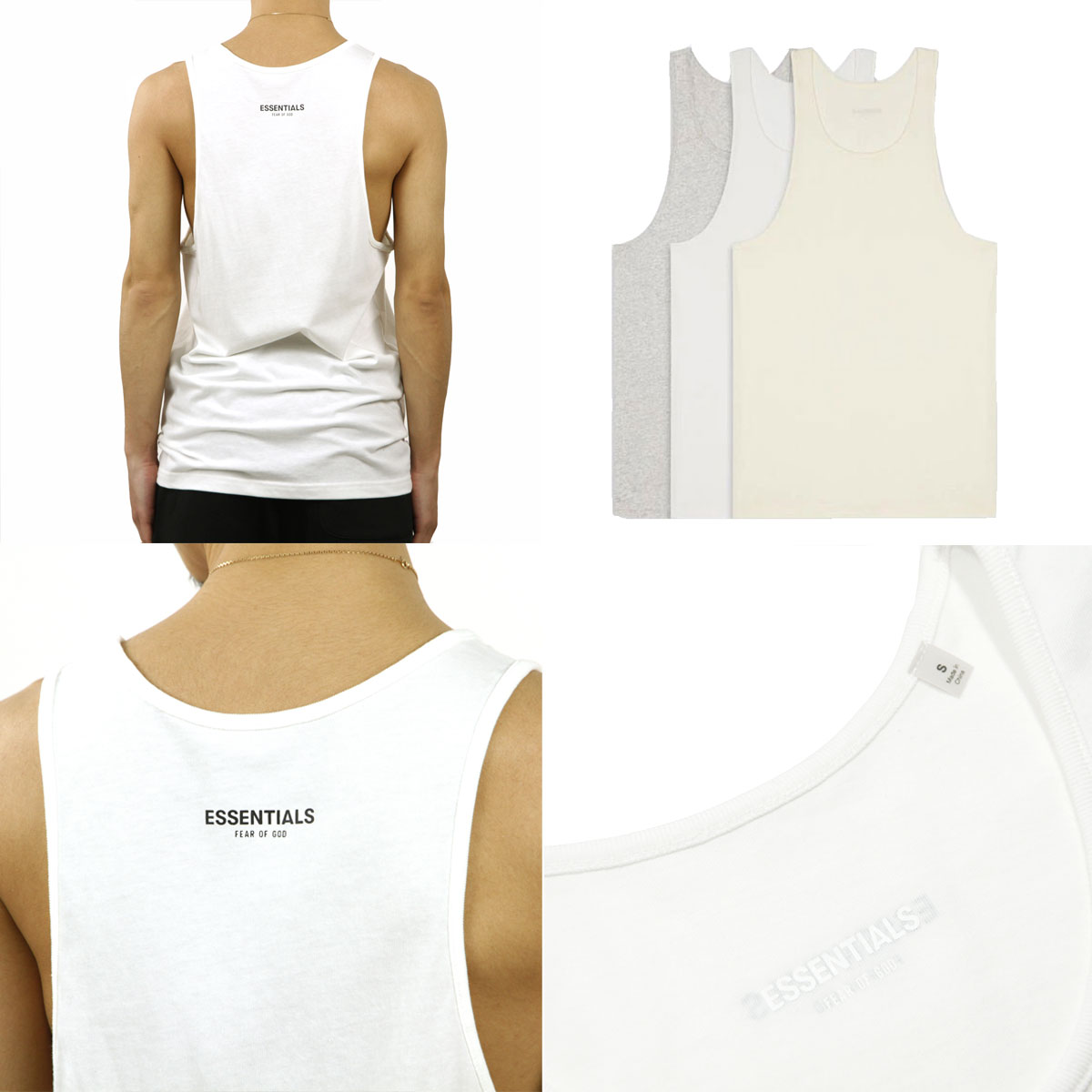 フィアオブゴッド タンクトップ メンズ 正規品 Fear Of God エッセンシャルズ 3パック タンクトップ 3枚組 Fog Fear Of God Essentials 3 Pack Tank Tops Multi Rocrooms Com