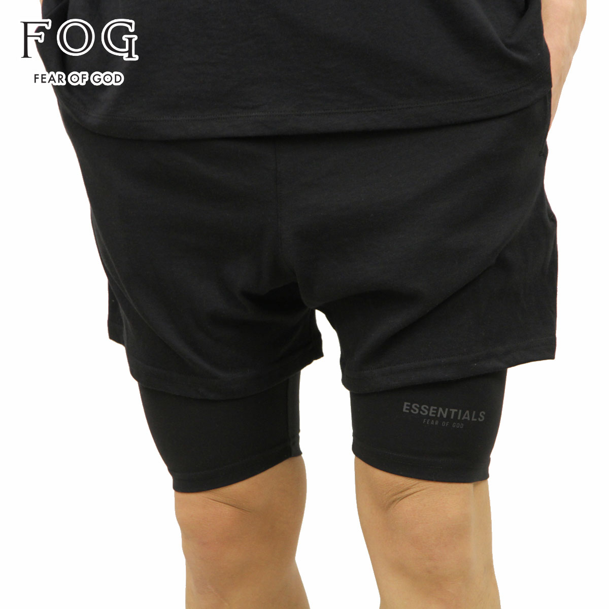 20%OFFクーポンセール 【利用期間 4/4 20:00～4/10 1:59】 フィアオブゴッド fog essentials ショートパンツ メンズ 正規品 FEAR OF GOD エッセンシャルズ ラウンジショーツ FOG - FEAR OF GOD ESSENTIALS LOUNGE SHORTS BLACK 11,966円