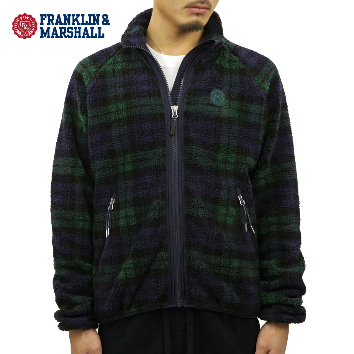 開梱 設置 無料 フランクリン マーシャル ジャケット メンズ Franklin Marshall アウター フリースジャケット Fleece Zip Up Jacket 424 Flmf1an 2424 超歓迎 Aqsasport Org