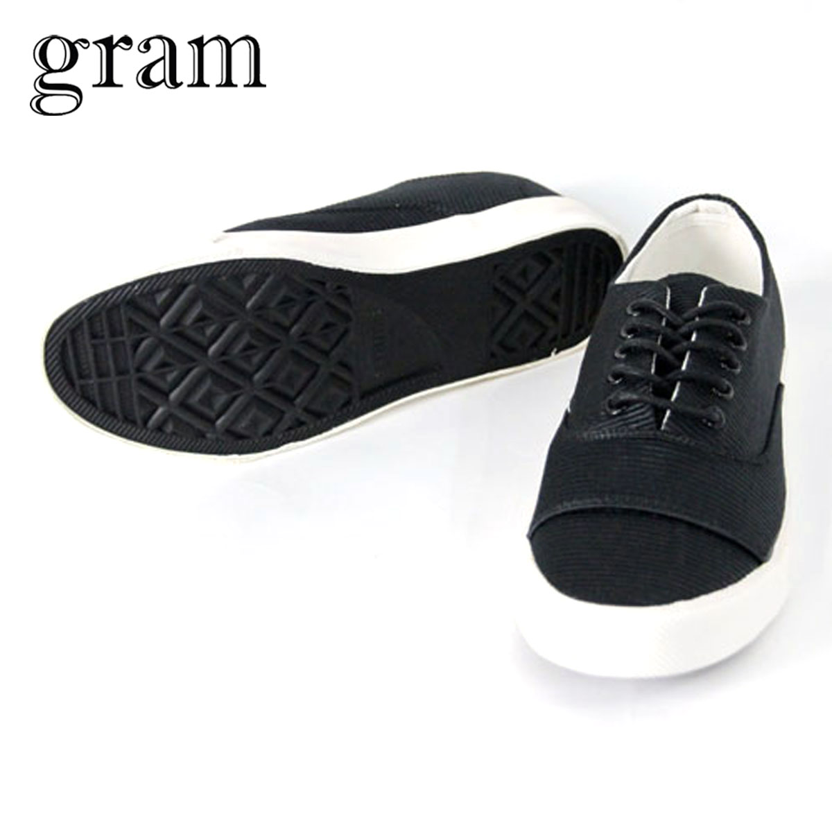 【尖んがり10倍 5/9 20:00～5/16 1:59】 瓦 GRAM シューズ スニーカー 352G black stripe nylon G-352-5 D15S25 靴-メンズ靴-スニーカー