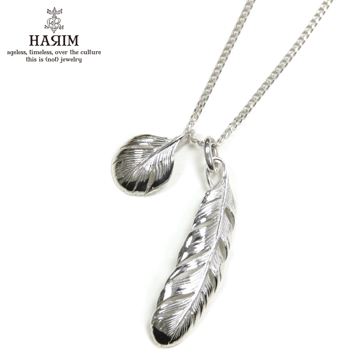 ハリム ネックレス メンズ レディース 正規販売店 HARIM フェザーペンダント NEW LEEF FEATHER VERY SHINE VR NECKLACE HRP080 VR