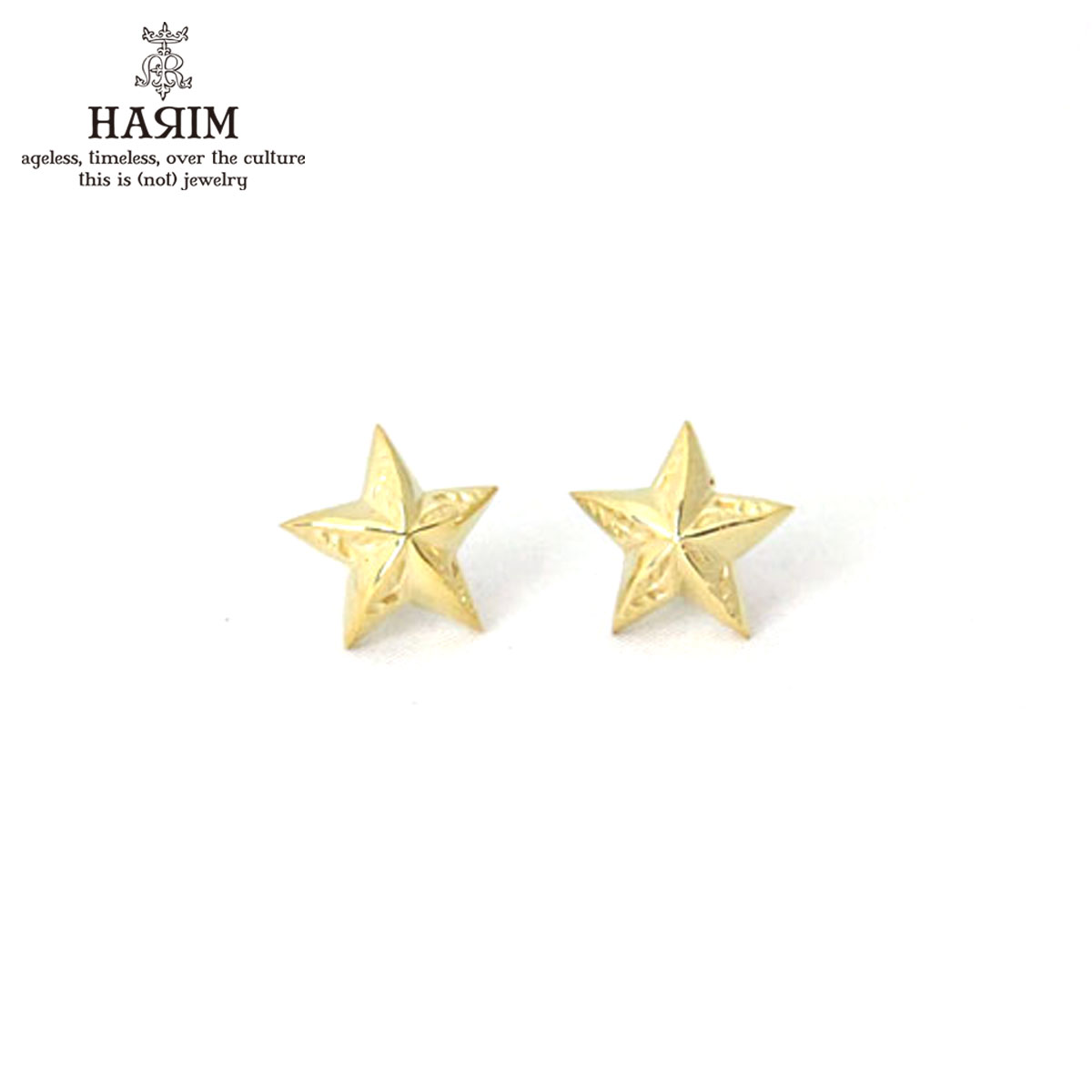 ハリム HARIM 定め事売りわたす店 イヤリング STAR PIARCE K18COATING (2SET) HRA038 GP 父の日 差し上げ物 ラッピング