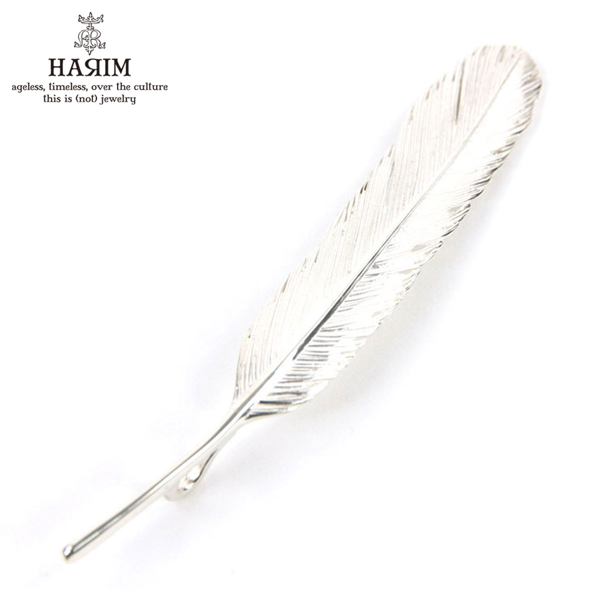 ハリム HARIM ペンダントトップ（チェーン別売り） HARIM FEATHER LEFT L HRT002 WH/OX SILVER 925