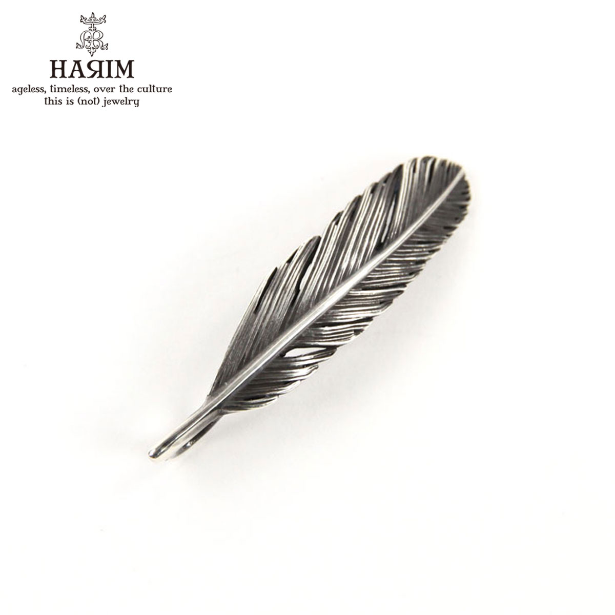 ハリム HARIM ネックレス HARIM FEATHER LEFT S OX HRT008 OX SILVER 925 OXIDIZED BLACK