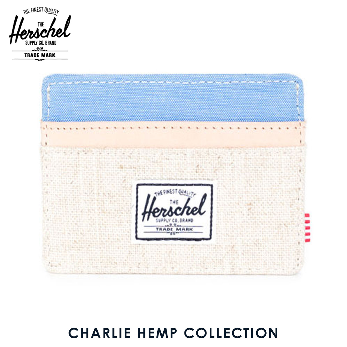 ハーシェル カードケース 正規販売店 Herschel Supply ハーシェルサプライ CHARLIE HEMP COLLECTION 10045-00714-OS NATURAL HEMP D15S25