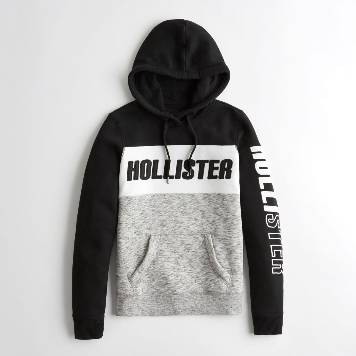 hollister hoodie black and white