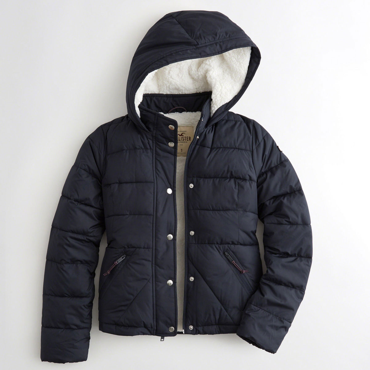 hollister sherpa lined coat
