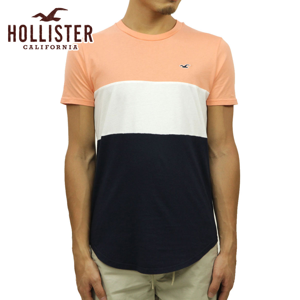 Hollister★半袖 クルーネック 冷感 トップス Tシャツ★3枚組★ 楽天市場】ホリスター Tシャツ 正規品 Lサイズ ネイビー 半袖