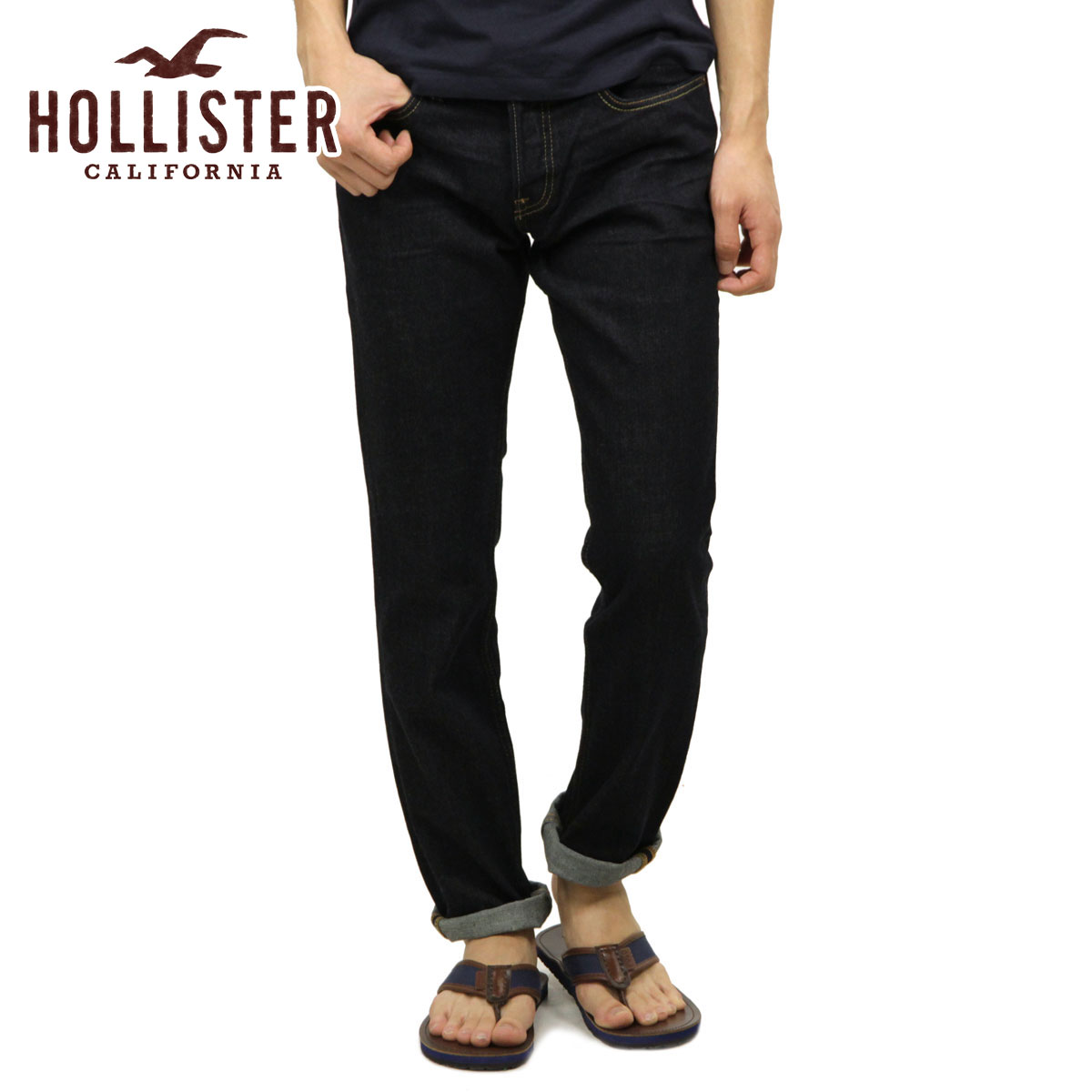 【尖んがり10倍 6/4 20:00～6/11 1:59】 ホリスター デニム メンズ 定め事品 HOLLISTER スキニージーンズ ジーパン SKINNY JEANS D20S30 父の日 差し上げ物 ラッピング