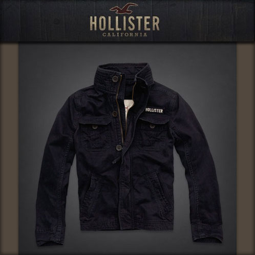 navy hollister jacket