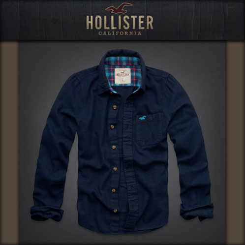 hollister blue flannel