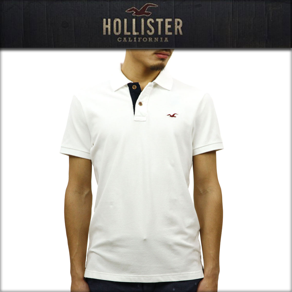 hollister stretch polo shirt