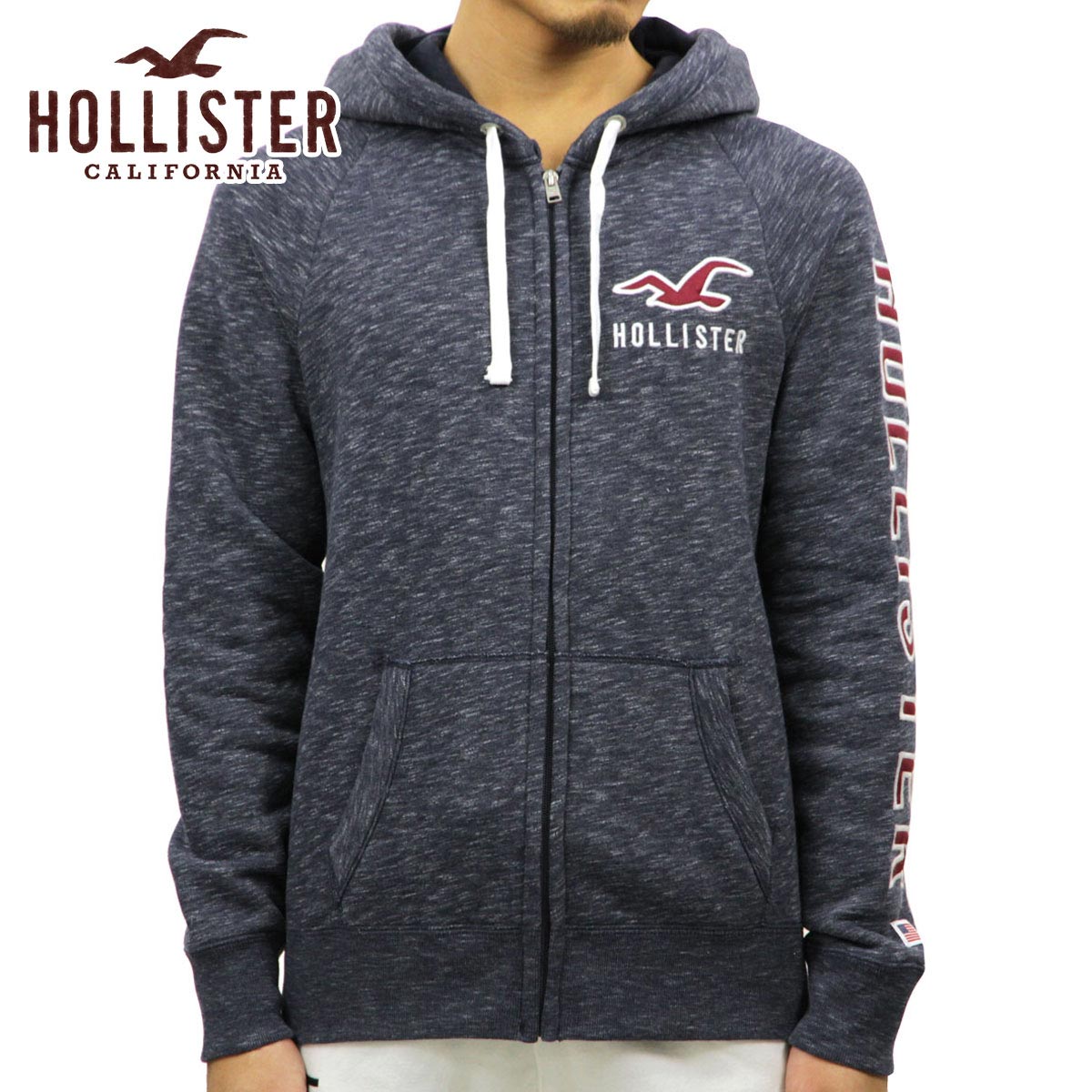 hollister full zip hoodie