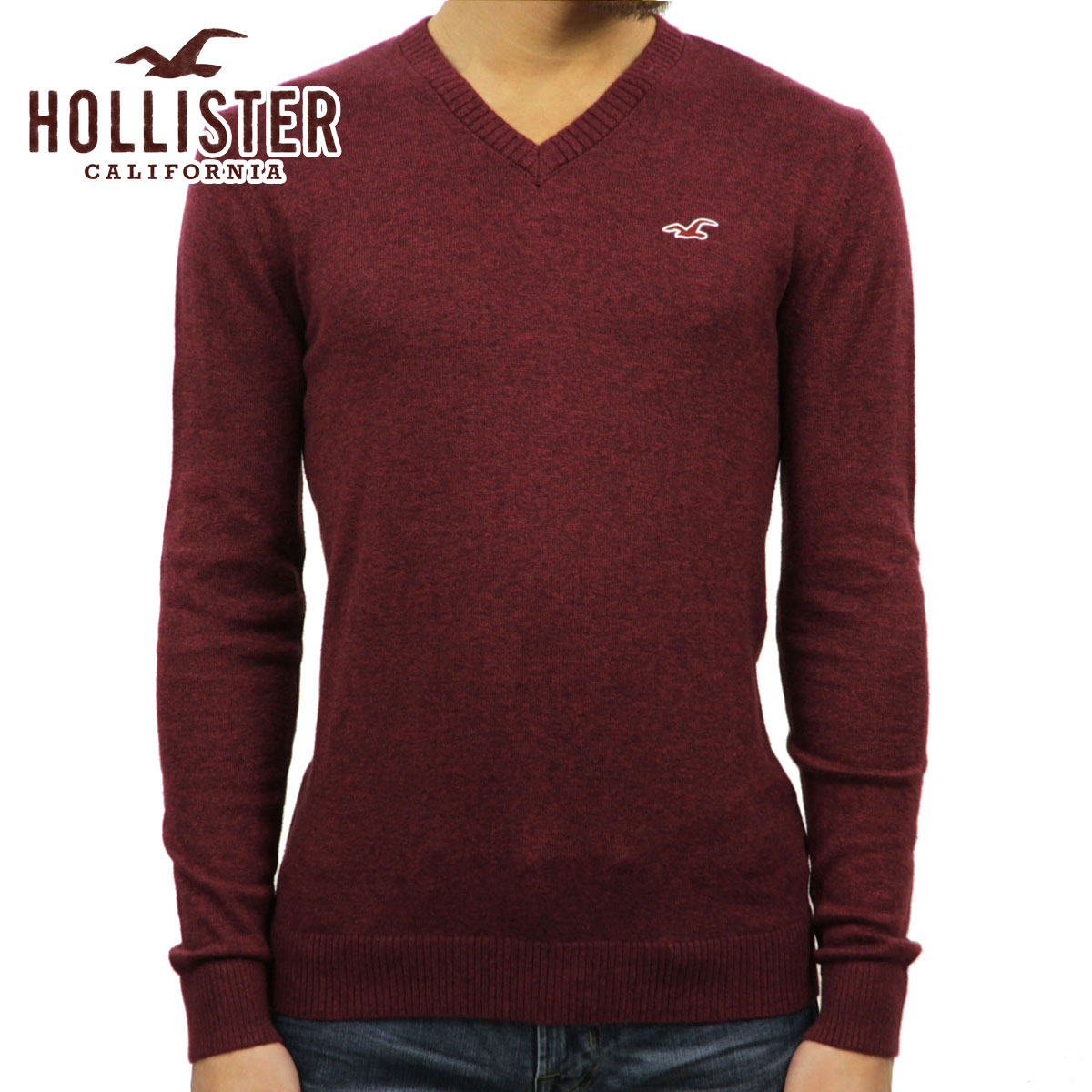 ホリスター セーター メンズ 正規品 HOLLISTER Vネックセーター Lightweight V-Neck Sweater 320-201-0617-522