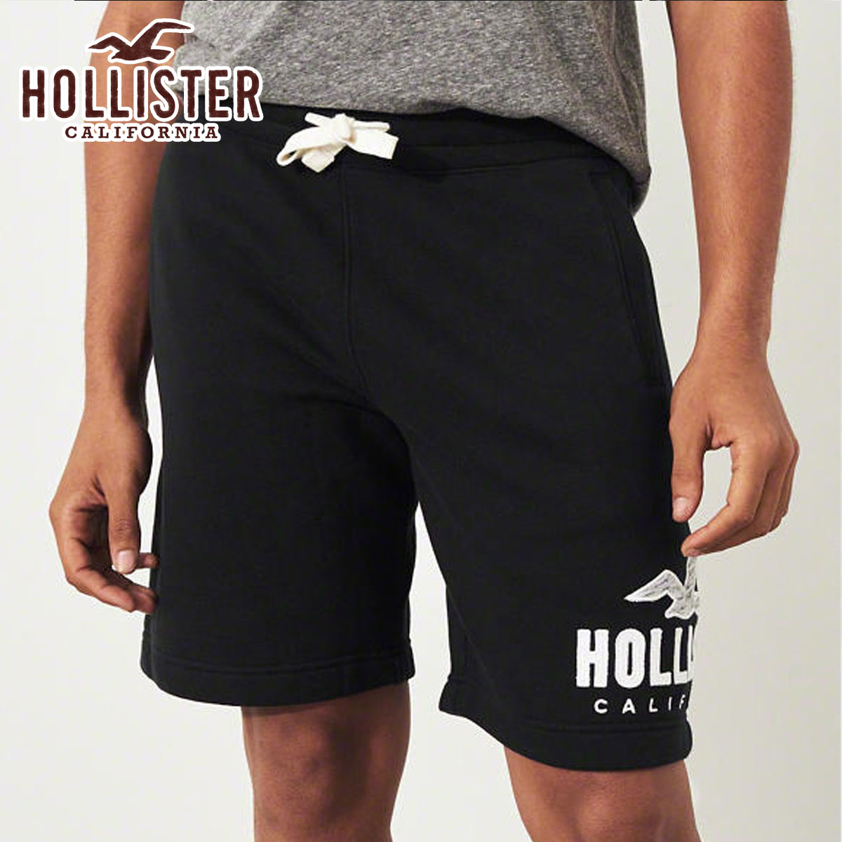 hollister mens fleece shorts