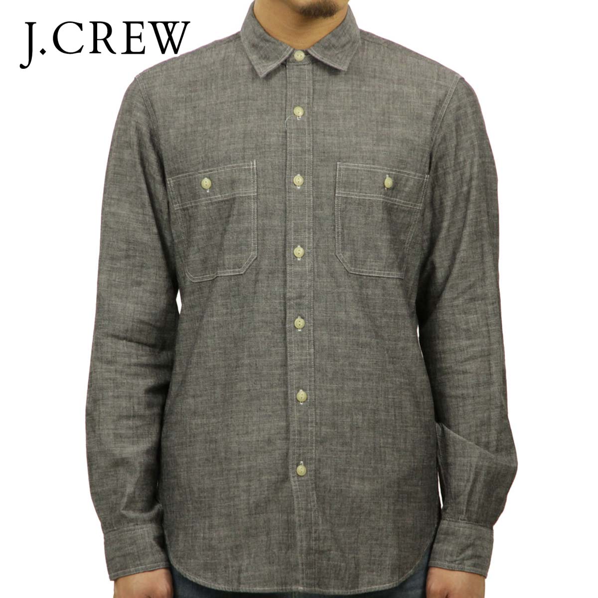 ジェイクルー シャツ メンズ 正規品 J.CREW 長袖シャツ black chambray workshirt BLACK D00S20 8,950円