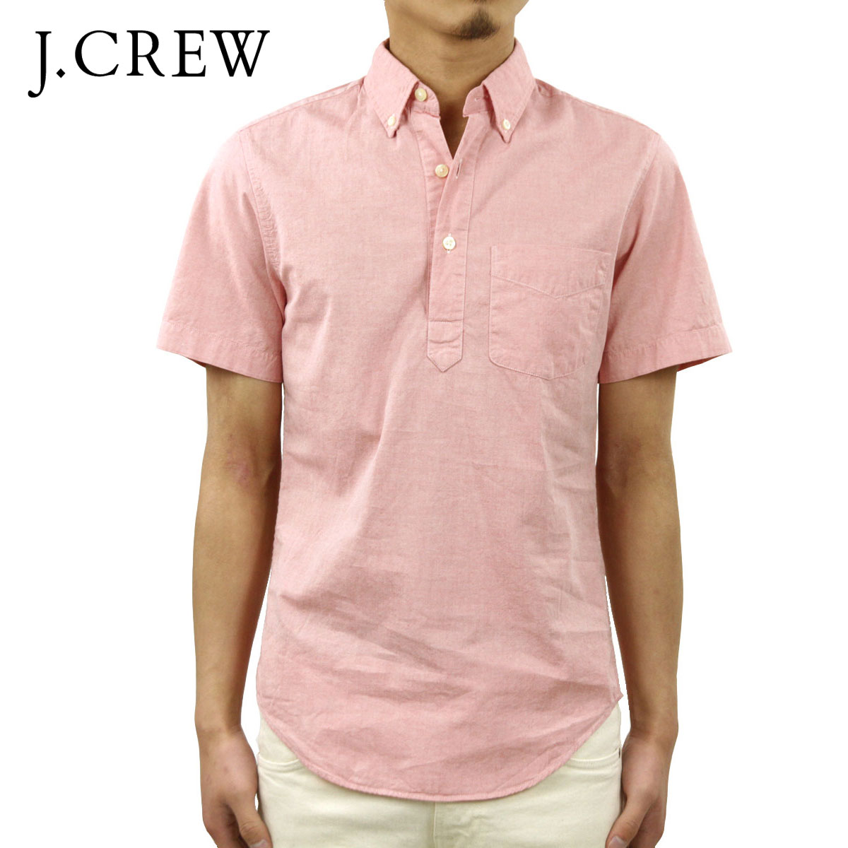 ジェイクルー シャツ メンズ 正規品 J.CREW 半袖シャツ SHORT-SLEEVE OXFORD POPOVER D20S30
