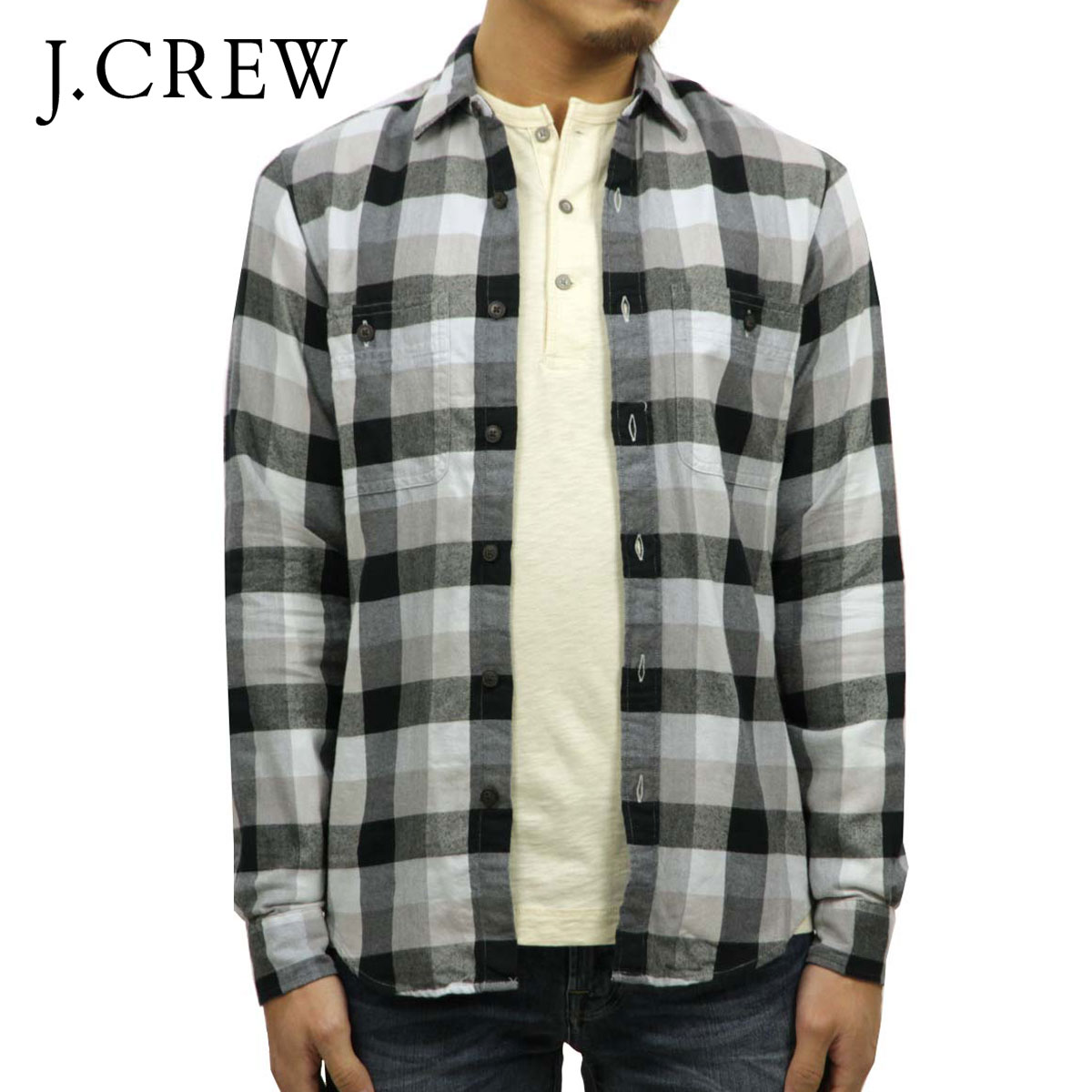 ジェイクルー シャツ メンズ 正規品 J.CREW 長袖シャツ SLIM FLANNEL WORKSHIRT D00S20｜ブランド品セレクトショップ MIXON