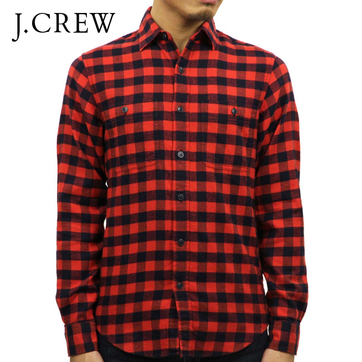 ジェイクルー シャツ メンズ 正規品 J.CREW 長袖シャツ SLIM PLAID FLANNEL SHIRT 92937 D00S20