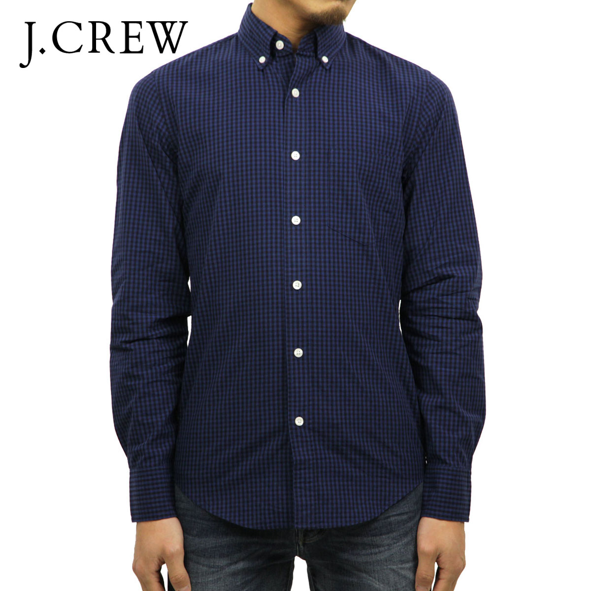 ジェイクルー シャツ メンズ 正規品 J.CREW 長袖シャツ WASHED SHIRT IN MINI-GINGHAM b8636 D00S20