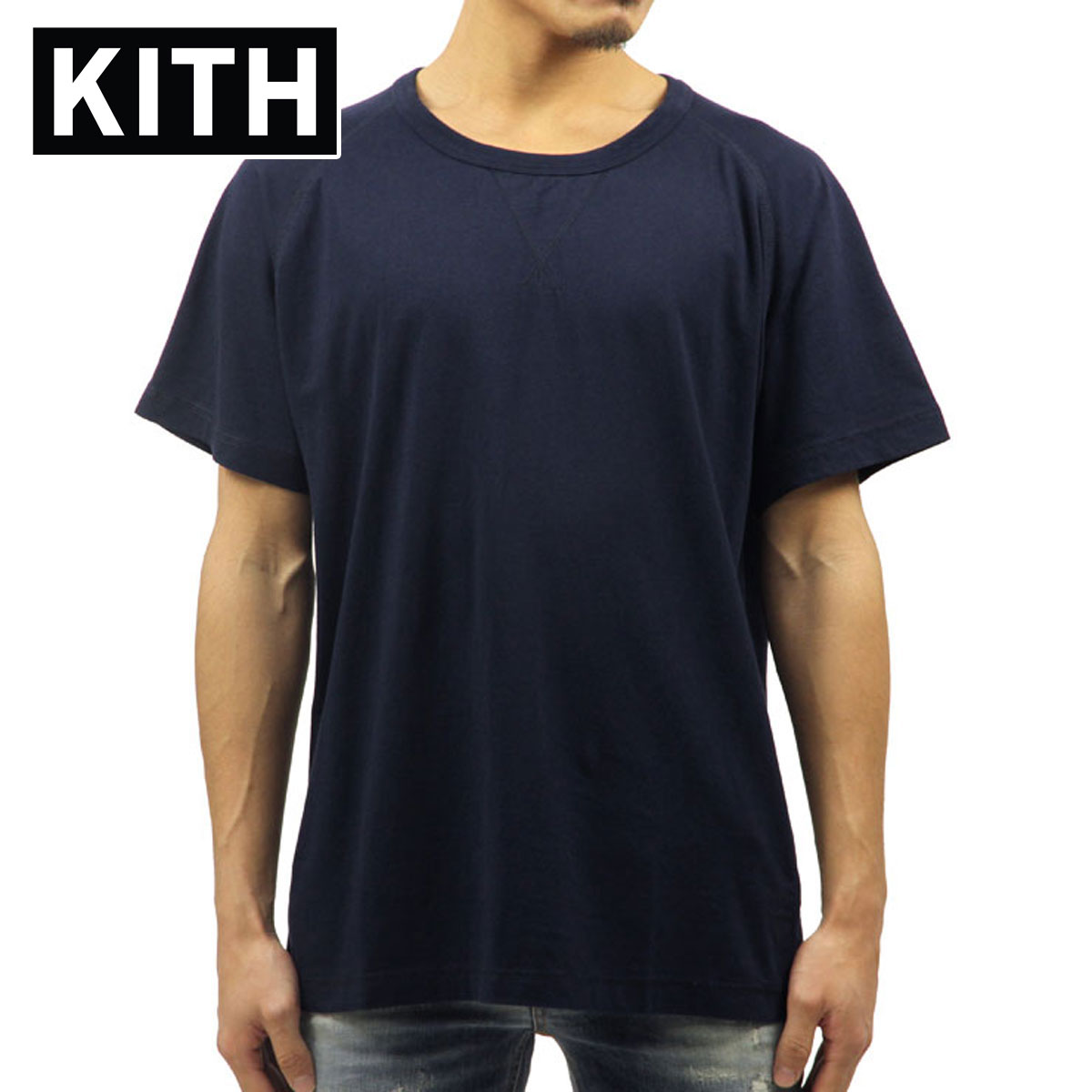 20%OFFセール 【販売期間 4/14 20:00～4/17 9:59】 キス Tシャツ 正規品 KITH 半袖Tシャツ KITH LEWIS TEE - NAVY D00S15