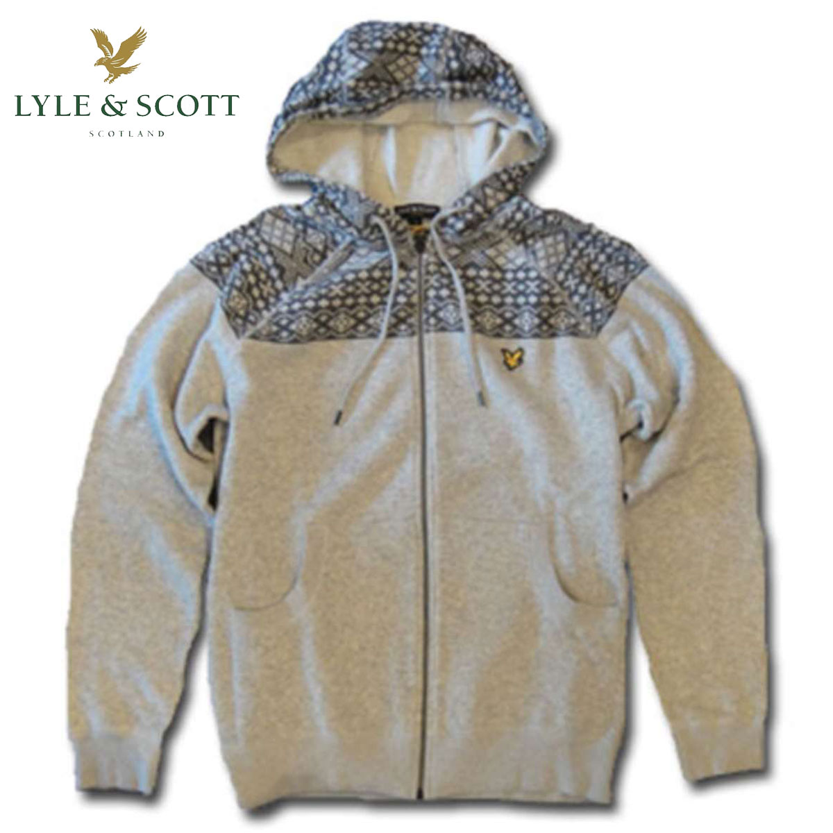 ライルアンドスコット LYLE＆SCOTT 正規販売店 FAIRISLE HOOFED SWEATER フーデッドセーター ブレー D35S45