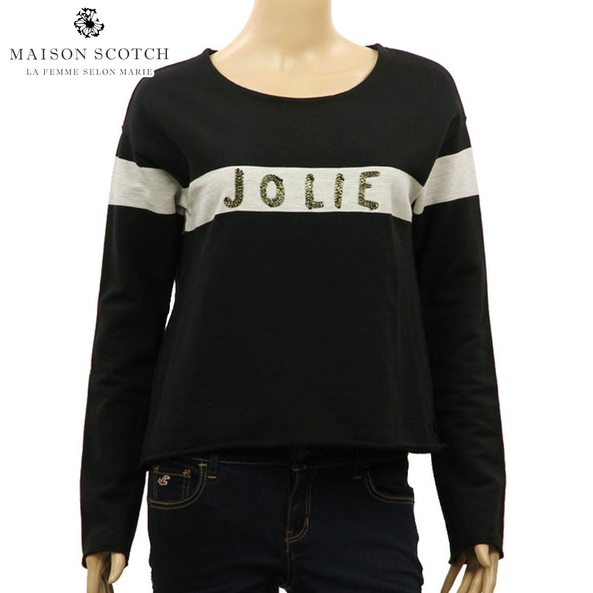 メゾンスコッチ レディース プルオーバー ロンT 定まり売りわたす店 MAISON SCOTCH 長袖プルオーバー L/S Tee 102085 20 D00S20 父の日 差し上げ物 ラッピング