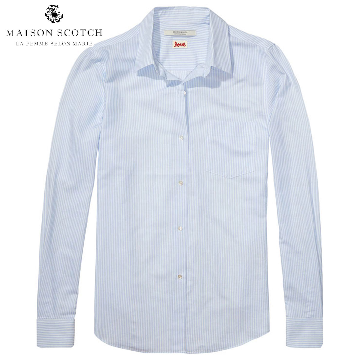メゾンスコッチ MAISON SCOTCH 正規販売店 レディース 長袖シャツ Lightweight cotton shirt in fun summer dessins 131143 C MAISON SCOTCH メゾンスコッチ 正規販売店 レディース 長袖