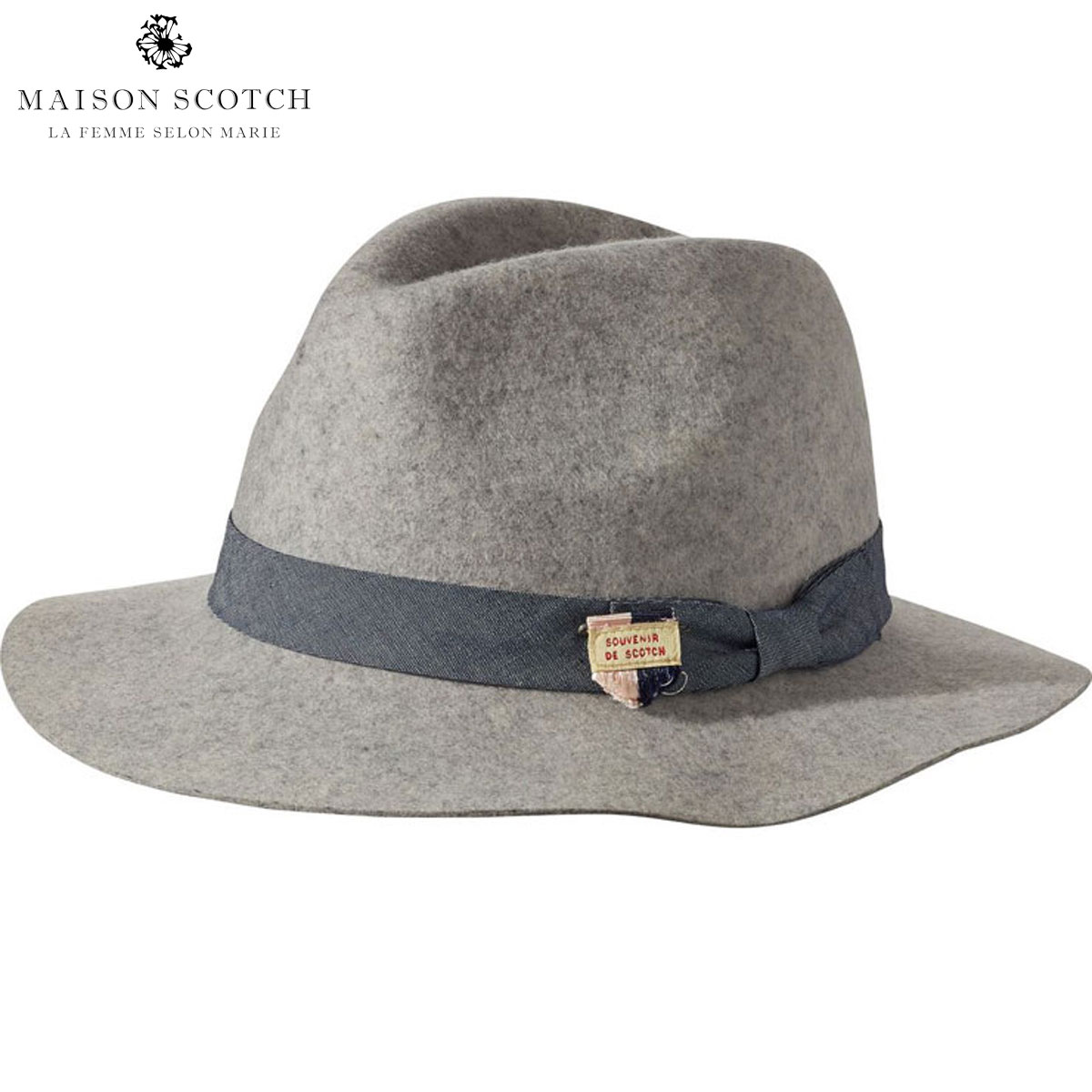 20%OFFクーポンセール 【利用期間 4/4 20:00～4/10 1:59】 メゾンスコッチ MAISON SCOTCH 正規販売店 レディース 帽子 ハット FELTED HAT 134963 0G GREY ME D00S15