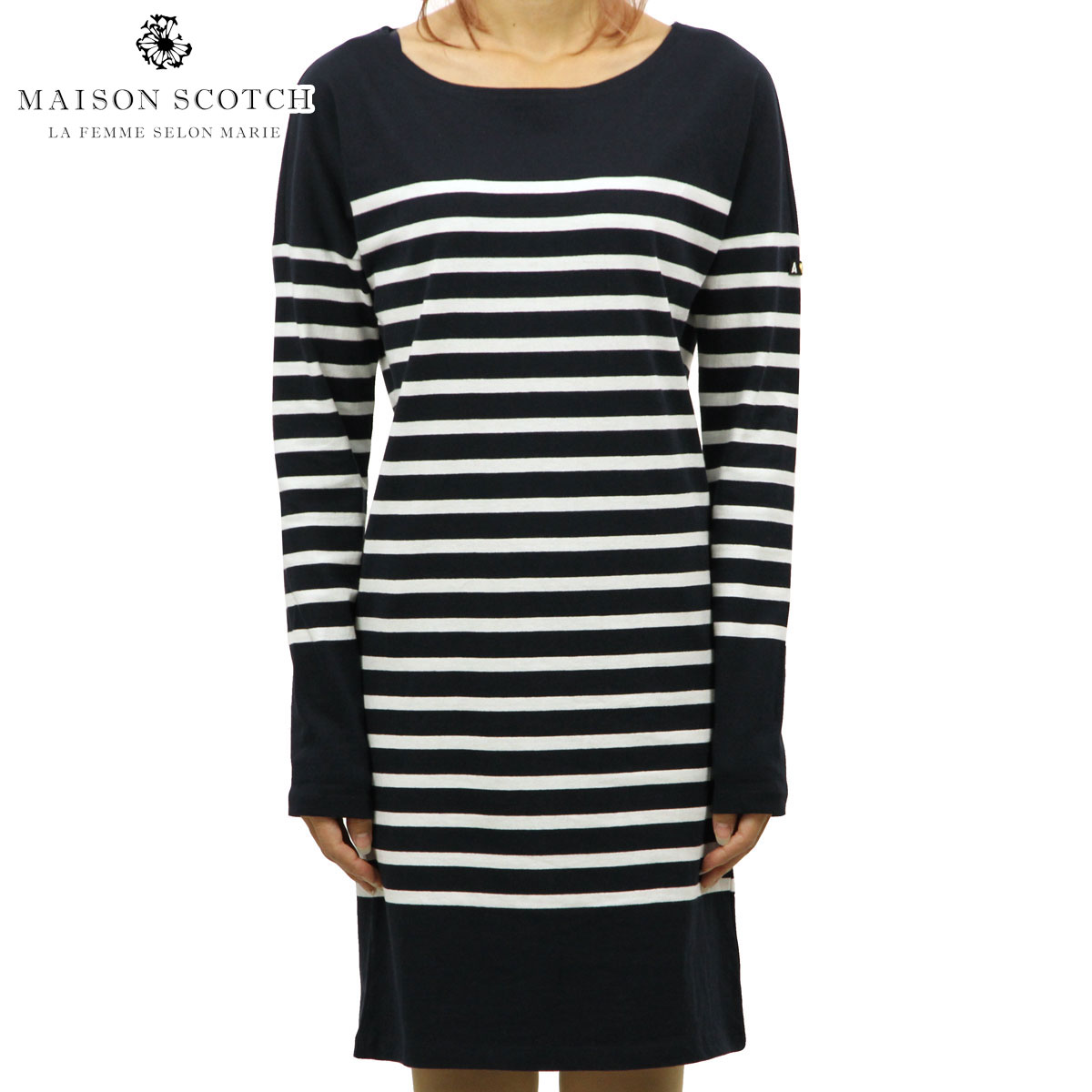 メゾンスコッチ Maison Scotch 正規販売店 レディース レディース ワンピース Maison Breton Scotch Striped Sweat Combo 22 D Dc Dress