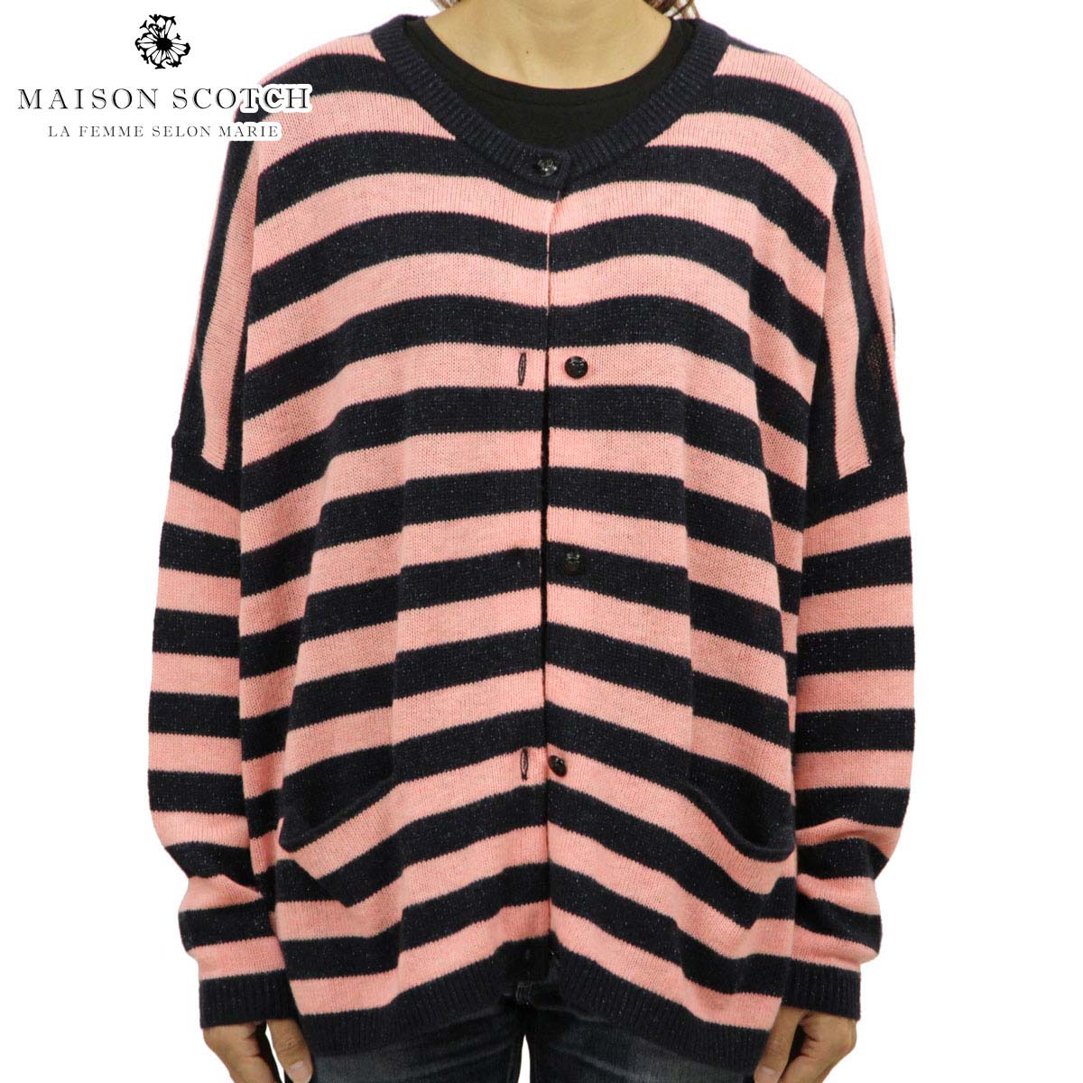 20%OFFクーポンセール 【利用期間 7/19 20:00~7/26 1:59】 メゾンスコッチ MAISON SCOTCH 正規販売店 レディース カーディガン CHUNKY CARDIGAN IN SUPER SOFT QUALITY 144627 19 65451 COMBO B D|ブランド品セレクトショップ MIXON