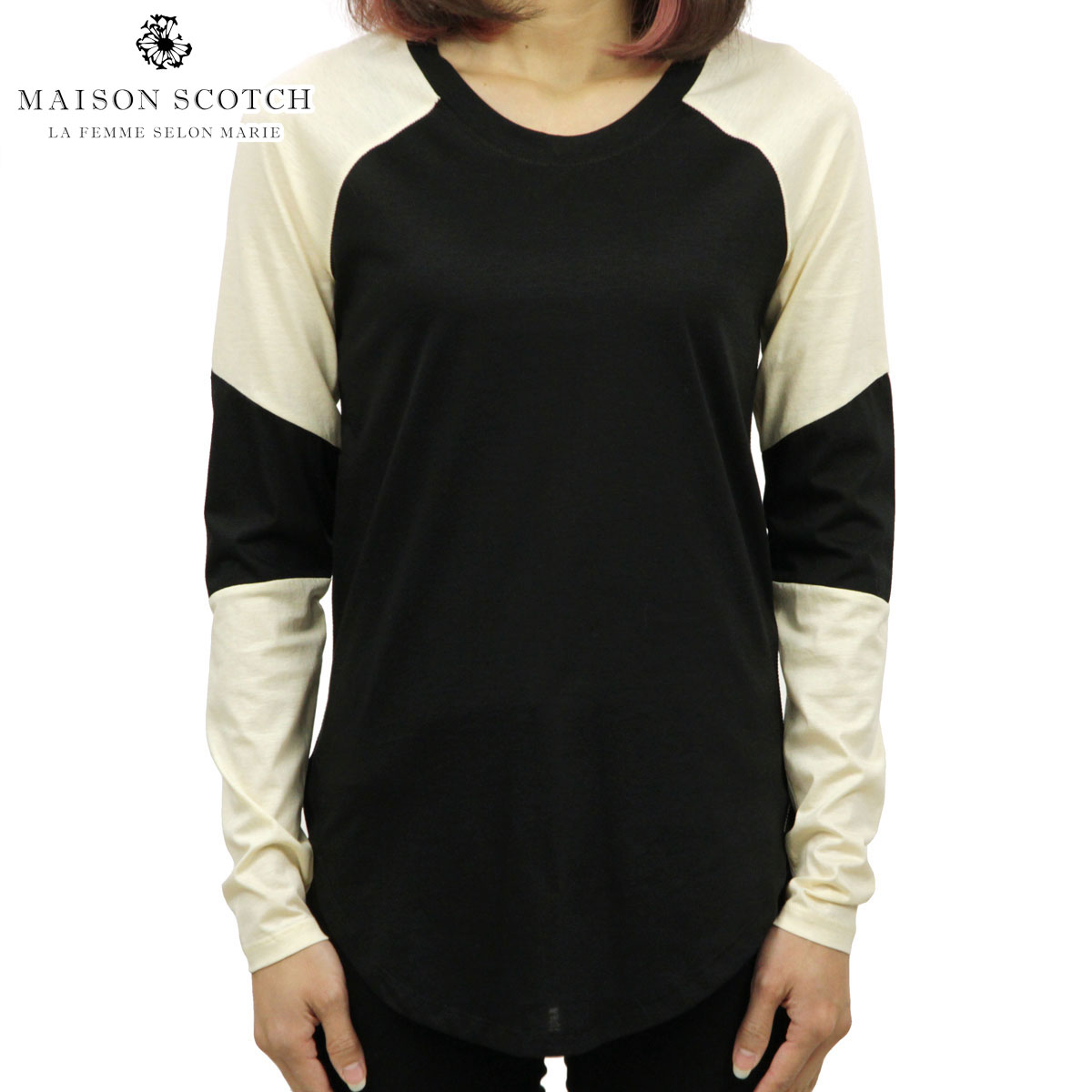 メゾンスコッチ レディース プルオーバー ロンT 定まり売りわたす店 MAISON SCOTCH 長袖プルオーバー CLUB NOMADE L/S TEE D 147747 17 COMBO A 父の日 差し上げ物 ラッピング