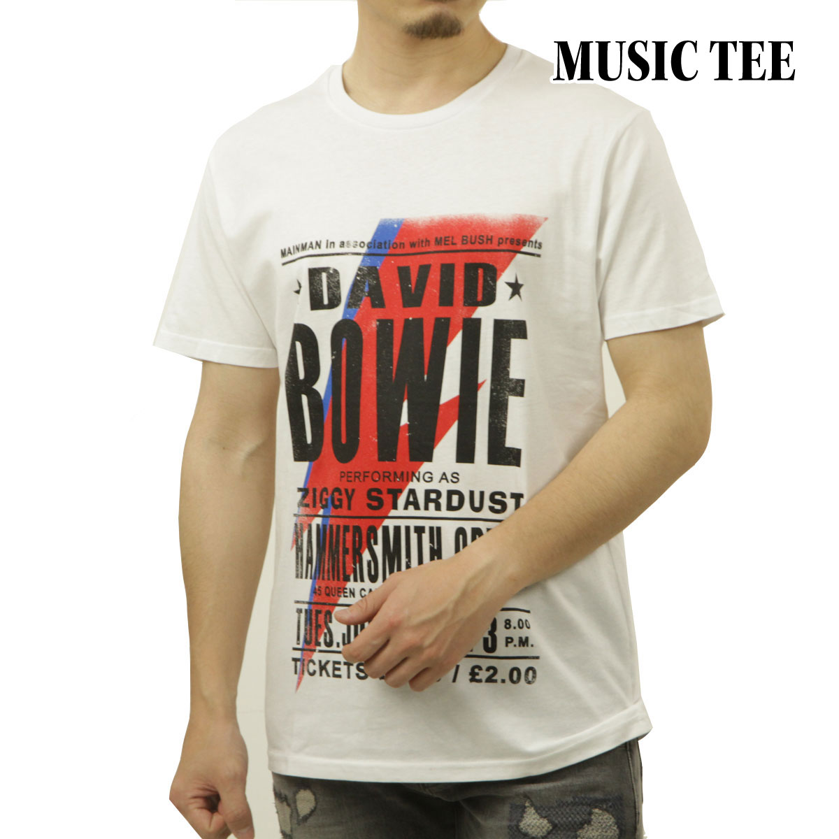 david bowie ビンテージ Tシャツ バンドTシャツ デビッド ボウイ 古着 80s USA製 David Bowie 「Lets Dance」 グラム エレクトロ