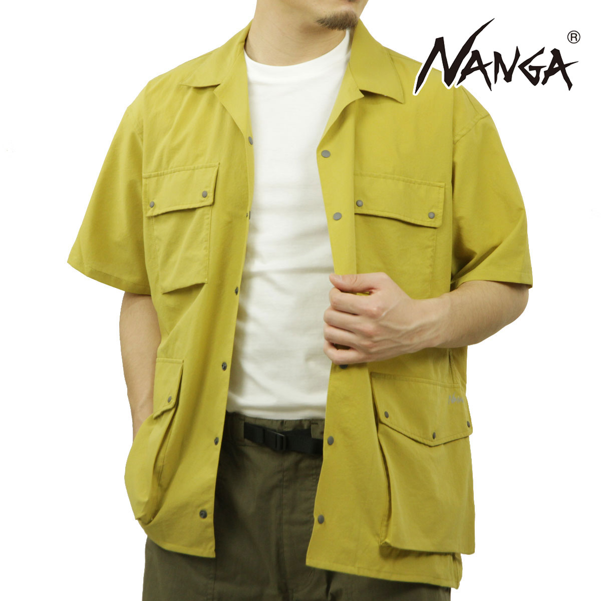 【ポイント10倍 7/19 20:00～7/26 1:59】 ナンガ メンズ 半袖シャツ 正規販売店 NANGA ワークシャツ AIR CLOTH UTILITY PK SHORT SLEEVE SHIRT MUSTARD NW2411-1H201-A MUSTARD｜ブランド品セレクトショップ MIXON