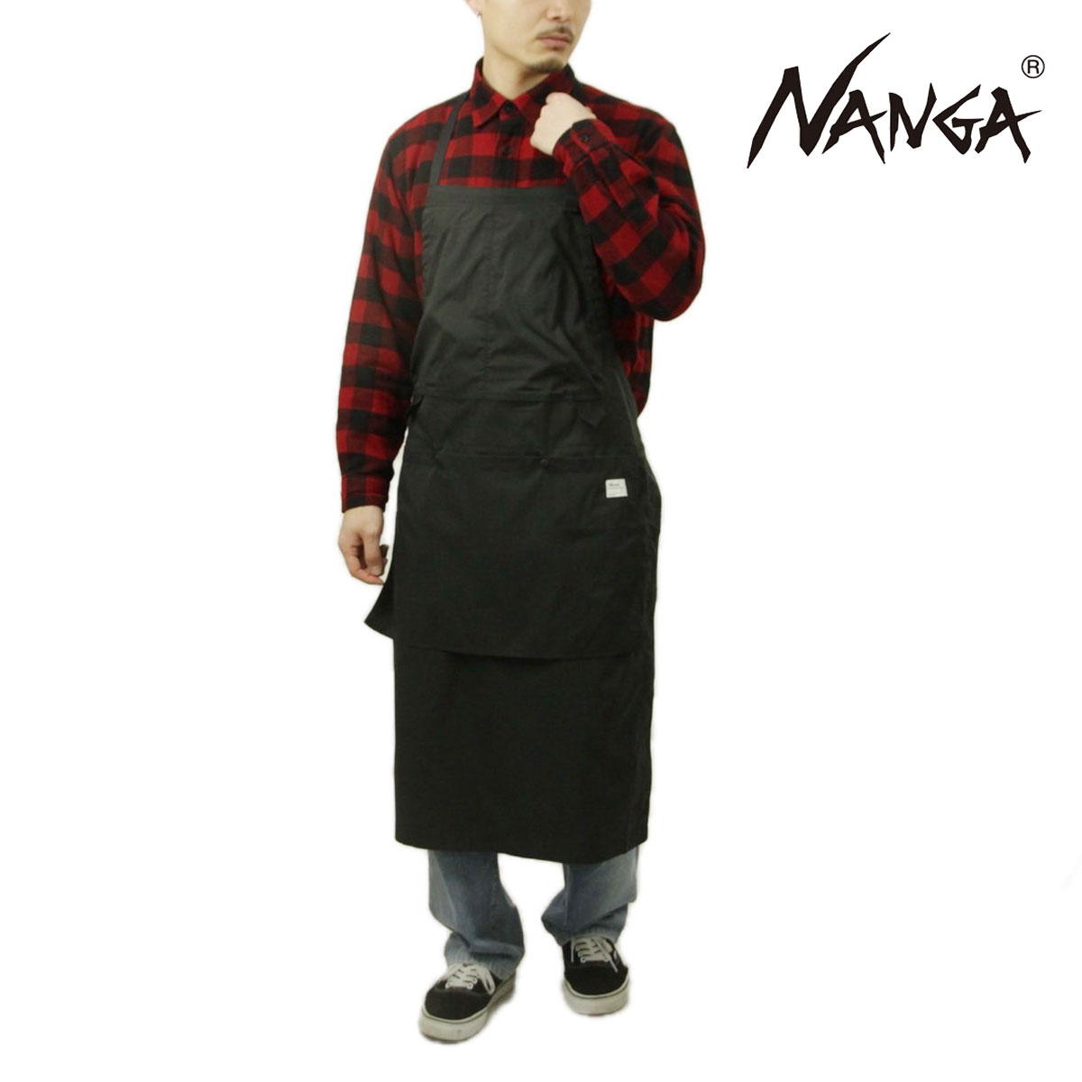 ナンガ メンズ レディース 前垂れ 置き目売りわたす店 NANGA アウトドア 難燃素材 HINOC RIPSTOP UT APRON N2500-1Z201A BLK BLACK エプロン-キッチン用品・食器・調理器具