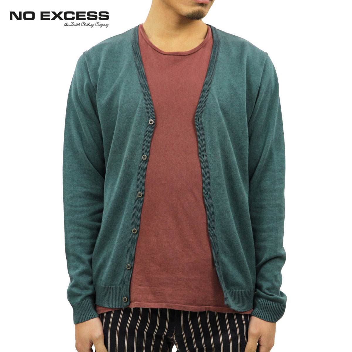 【ポイント10倍 4/4 20:00～4/10 1:59】 ノーエクセス セーター メンズ 正規販売店 NO EXCESS カーディガン セーター CARDIGAN 230862 150 GREEN D15S25 8,469円