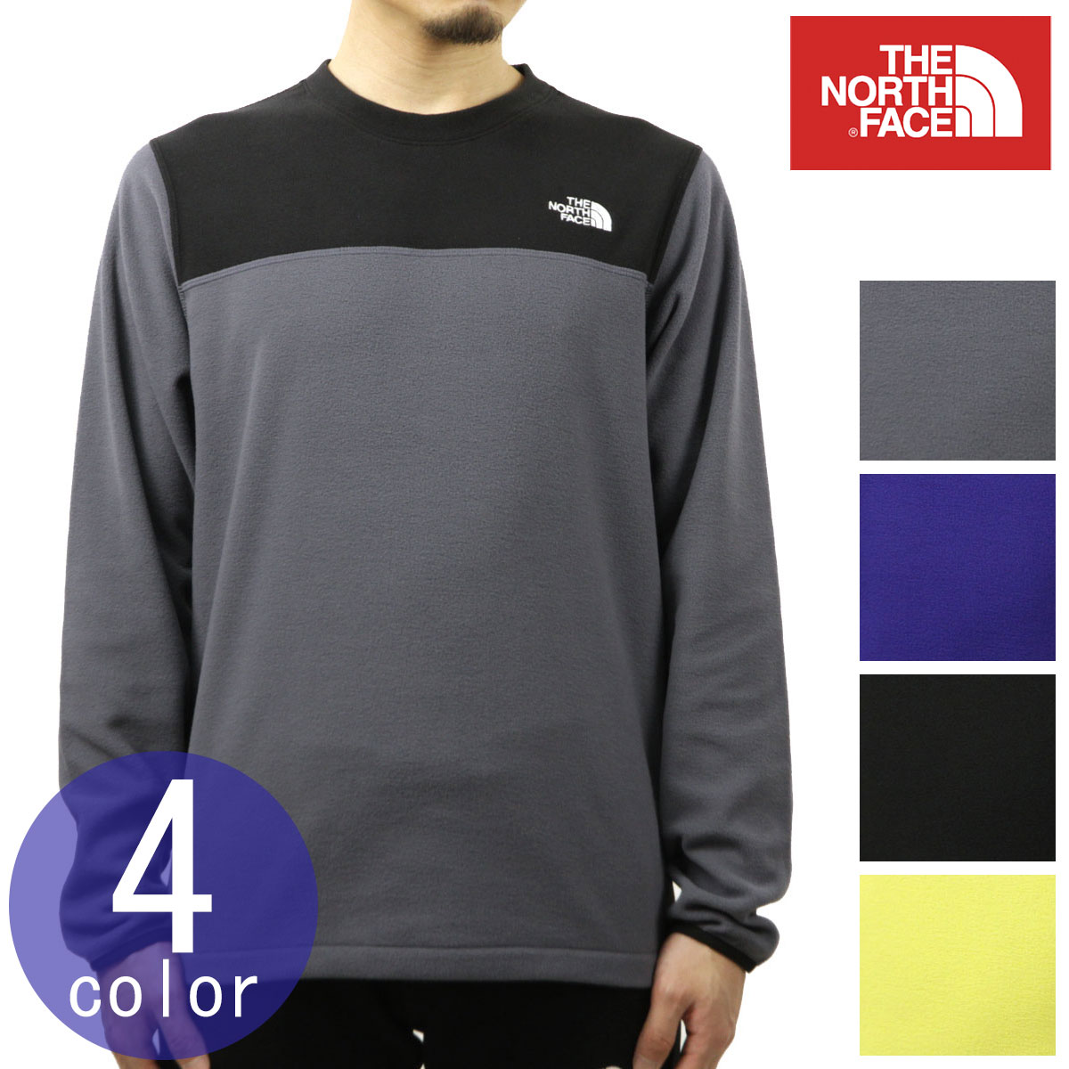 ノースフェイス フリース メンズ 正規品 THE NORTH FACE トップス グレイシャー クルーネック スウェットシャツ TNF TKA GLACIER CREW FLEECE NF0A7UJA