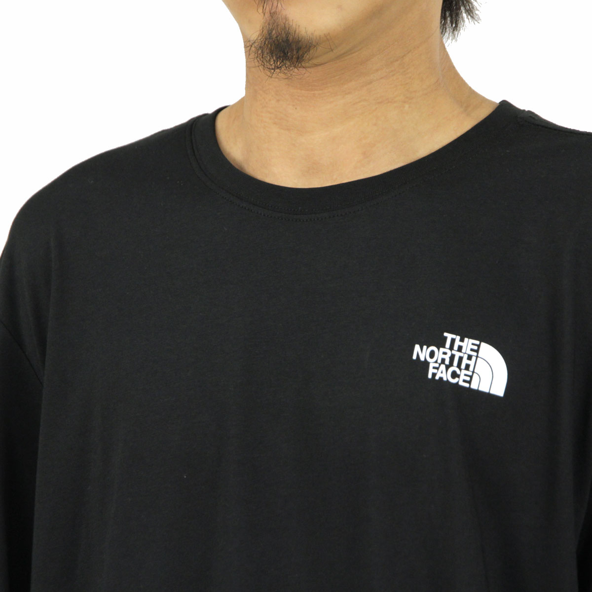 the north face box logo long sleeve tee