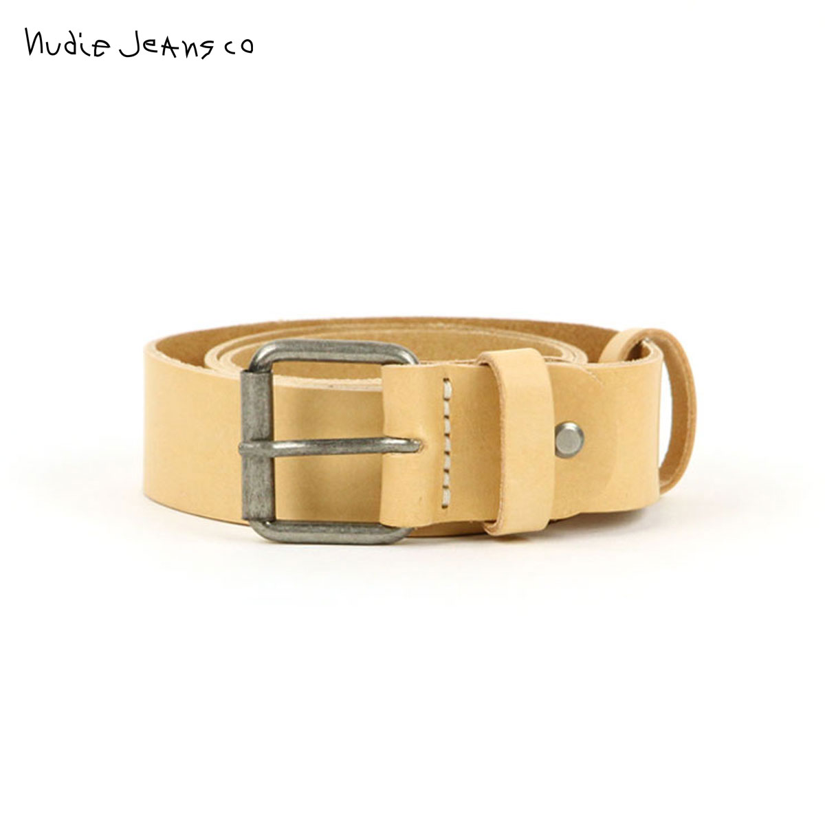 ヌーディージーンズ Nudie Jeans 置き目売りわたす店 メンズ 胴締め PEDERSSON LEATHER BELT NATURAL B12 180747 父の日 差し上げ物 ラッピング
